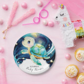 魅惑のかわいい海ウミガメ赤ちゃんシャワー ペーパープレート (パーティー)