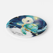 魅惑のかわいい海ウミガメ赤ちゃんシャワー ペーパープレート (アングル)