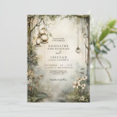 魅惑のつる森の灯結婚灯 招待状 (スタンド正面)