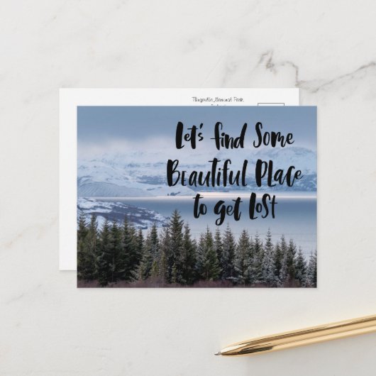 魅惑のアイスランドの美女 ポストカード (正面/裏面インサイチュ)