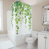 魅惑のアイビーヘイブン:水彩夢 シャワーカーテン (インサイチュ)