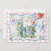 魅惑のアリスインワンダーランド誕生日写真 サンキューカード (裏面)