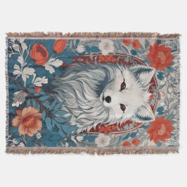 魅惑のアルティックキツネ野生生物 スローブランケット