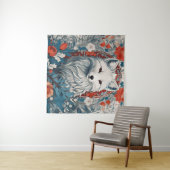 魅惑のアルティックキツネ野生生物 タペストリー (インサイチュ(横))