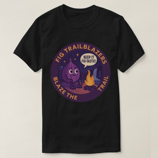 魅惑のイチジクキャンピングアドベンチャー Tシャツ (デザイン正面)