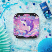 魅惑のイルカの赤ちゃんシャワー ペーパープレート (パーティー)