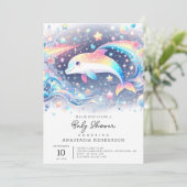 魅惑のイルカの赤ちゃんシャワー 招待状 (スタンド正面)