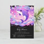 魅惑のイルカの赤ちゃんシャワー 招待状 (スタンド正面)