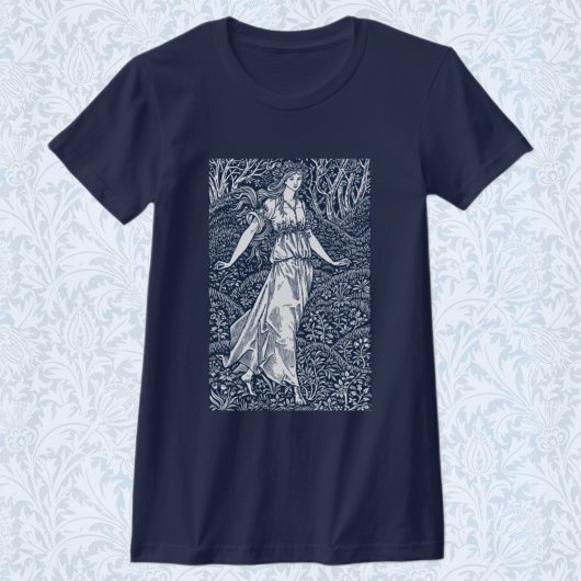 魅惑のウィリアム・モリス風ウッドランドの女性 Tシャツ