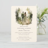 魅惑のウォーター色の森ボヘミアン結婚ズ 招待状 (スタンド正面)