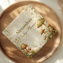 魅惑のウッドランドのキノコの赤ちゃんシャワー