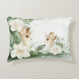 魅惑のウッドランドのフローラ隠れ アクセントクッション