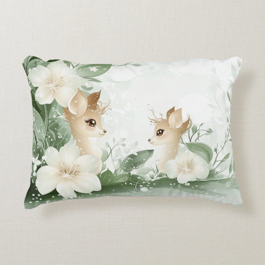 魅惑のウッドランドのフローラ隠れ アクセントクッション (正面)