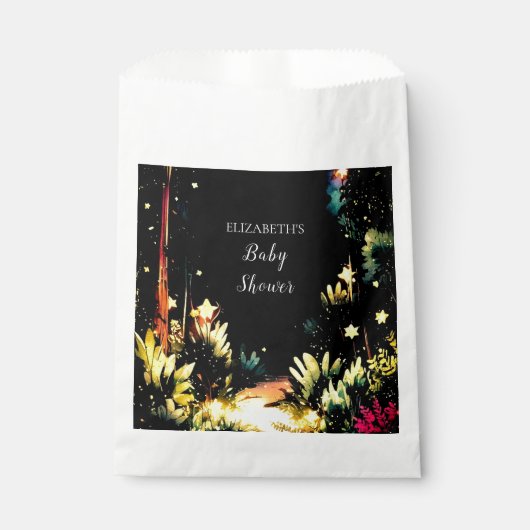 魅惑のウッドランドの赤ちゃんシャワー フェイバーバッグ (正面)