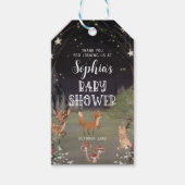 魅惑のウッドランド赤ちゃんシャワーありがとうラベル ギフトタグ (正面)