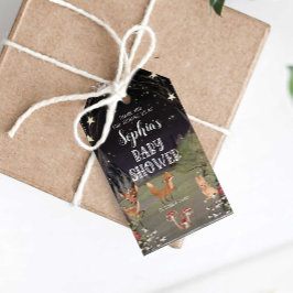 魅惑のウッドランド赤ちゃんシャワーありがとうラベル ギフトタグ