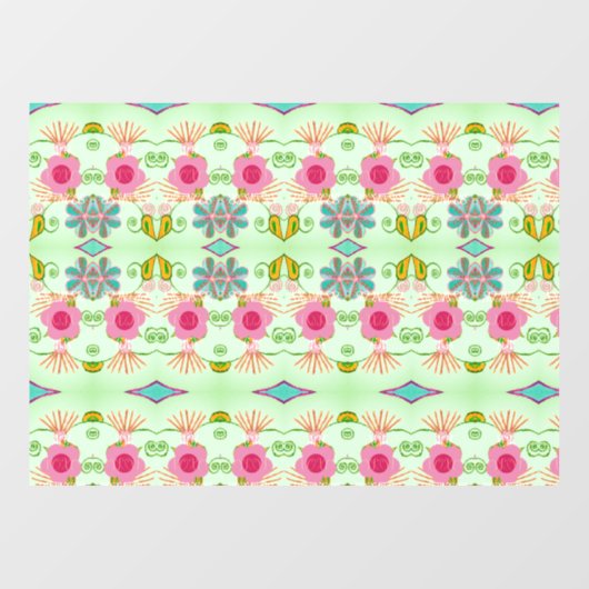 魅惑のエクレクティックガーデン:多様な花の美しさ ウィンドウサイン (シート)