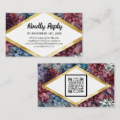 魅惑のエレガンスジュエルトンフローラ結婚ズ エンクロージャーカード (正面/裏面)