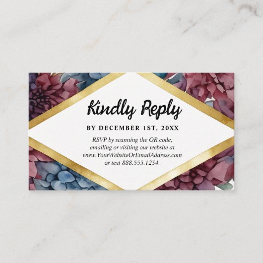 魅惑のエレガンスジュエルトンフローラ結婚ズ エンクロージャーカード (正面)