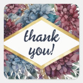 魅惑のエレガンスジュエルトンフローラ結婚ズ スクエアシール (正面)