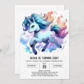 魅惑のオンラインホース誕生日 招待状 (正面/裏面)