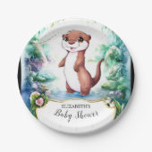 魅惑のオーター赤ちゃんシャワー ペーパープレート (正面)