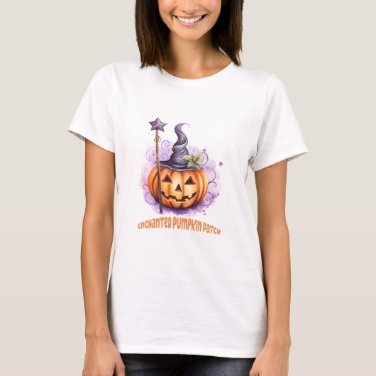 魅惑のカボチャパッチパステルハロウィーン Tシャツ (正面)