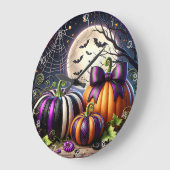 魅惑のカボチャ畑 ラージ壁時計 (傾斜)