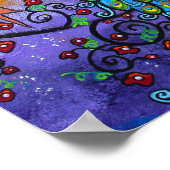 魅惑のカラフル孔雀ポスター ポスター (角)