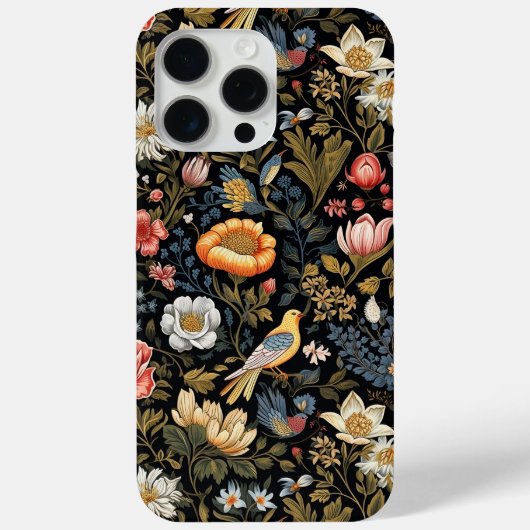 魅惑のガーデンイエローバードと花のヴィンテージ Case-Mate iPhoneケース (裏面)