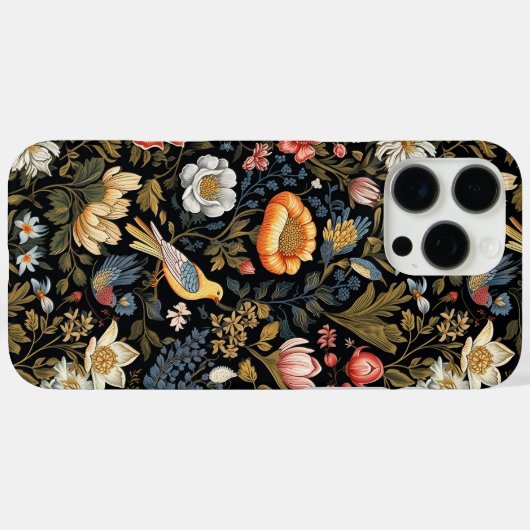 魅惑のガーデンイエローバードと花のヴィンテージ Case-Mate iPhoneケース (裏面 (横))