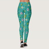 魅惑のガーデンウォーターカラーハミングバード&フラワー レギンス (裏面)