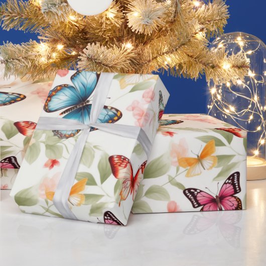 魅惑のガーデンバタフライ ラッピングペーパー (クリスマス)