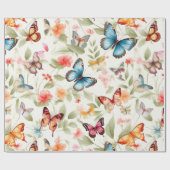 魅惑のガーデンバタフライ ラッピングペーパー (フラット)