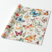 魅惑のガーデンバタフライ ラッピングペーパー (アンロールド)