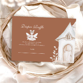 魅惑のガーデンフェアリーのワイルドフラワーおむつラッフル エンクロージャーカード