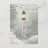 魅惑のガーデンランタンテーブル番号ピンクID1163 招待状 (正面)