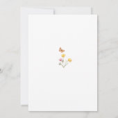 魅惑のガーデンワイルドフラワーバニー鳥の赤ちゃんシャワー 招待状 (裏面)