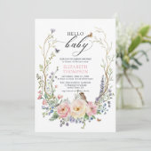魅惑のガーデンワイルドフラワーバラバードベビーシャワー 招待状 (スタンド正面)