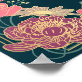 魅惑のガーデン結婚フローラの歓迎サイン ポスター (角)