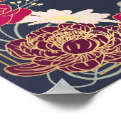 魅惑のガーデン結婚フローラの歓迎サイン ポスター (角)