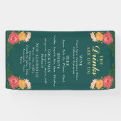 魅惑のガーデン結婚フローラドリンクバーメニュー 横断幕 (横)