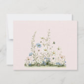 魅惑のキツネと花のオール・パーパス・フラットカード ノートカード (裏面)