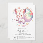 魅惑のキツネベビーシャワー 招待状 (正面/裏面)