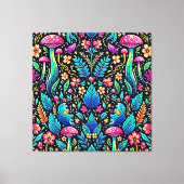 魅惑のキノコの森の夢 キャンバスプリント (正面)