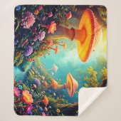 魅惑のキノコの森の夢 シェルパブランケット (正面)