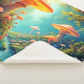 魅惑のキノコの森の夢 シェルパブランケット (3/4)