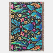 魅惑のキノコの森の夢 スローブランケット (正面縦)