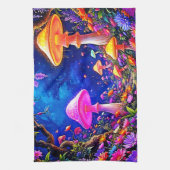 魅惑のキノコの森 キッチンタオル (縦)