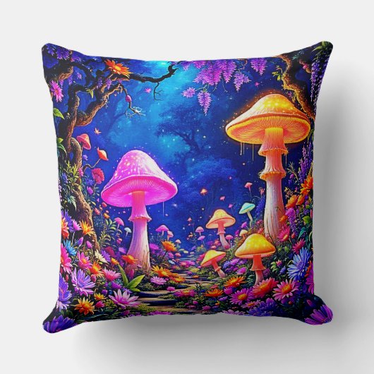 魅惑のキノコの森 クッション (裏面)